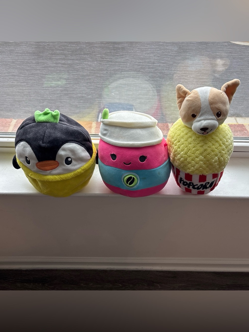 Plush Pink & Blue Coffee Squishmallows Stuffed Animals Set of 3